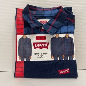Levi’s Youth Flannel &Thermal Top Set